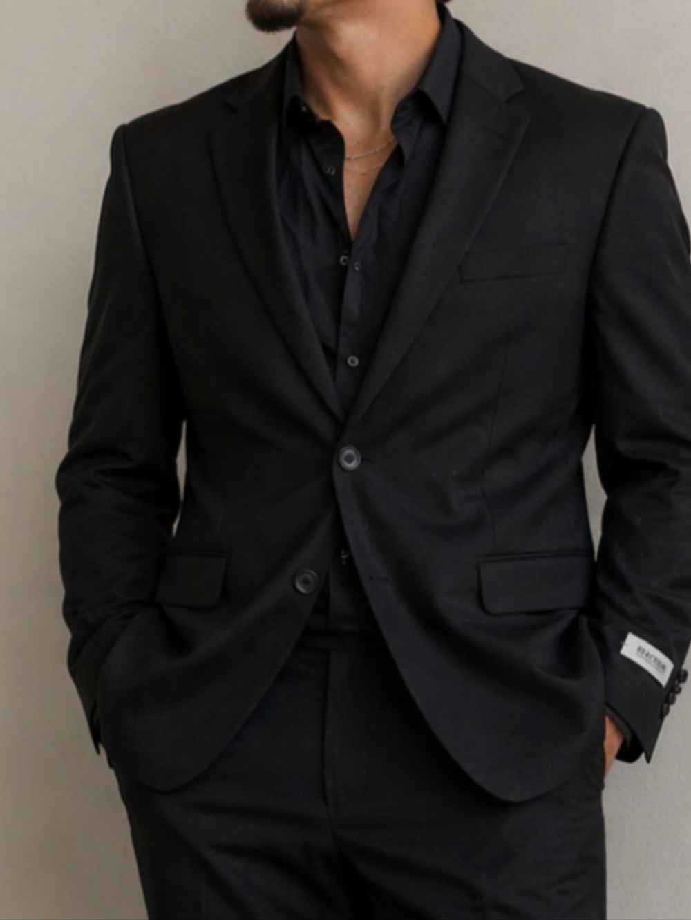 Kenneth Cole Men's Classic Black  Suit Jacket - Elegant Evening Wear